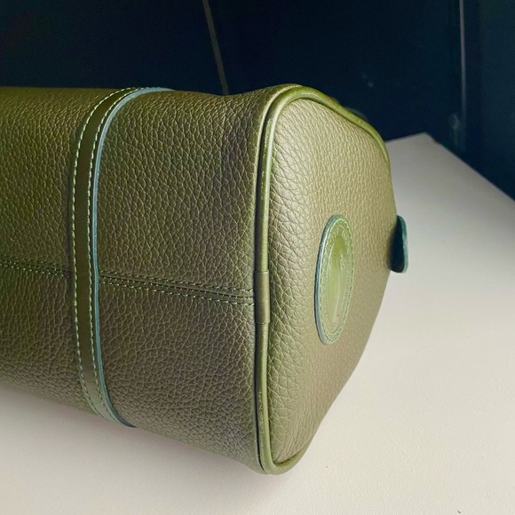 Dooney and Bourke Awl Leather Green Barrel Papillon Bag Purse - Picture 8 of 16